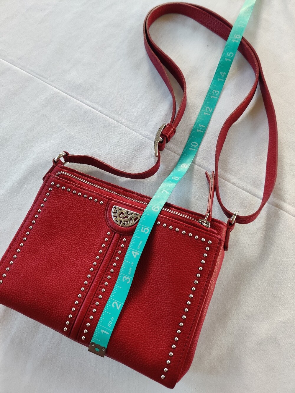 Brighton Red Pretty Toug Crossbody Shoulder Bag - Picture 8 of 10